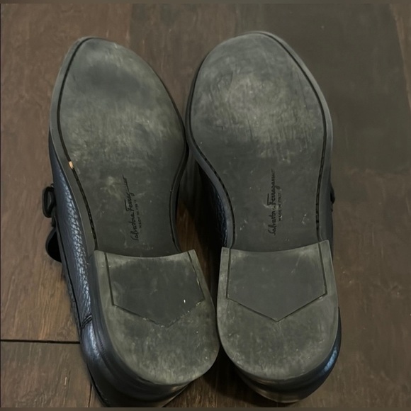 Men\'s SALVATORE FERRAGAMO \'Bravo\' Nero Calf Leather Loafers Size US - 7.5-D main image 5